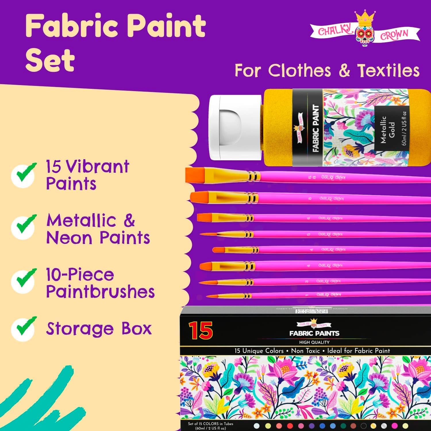 Fabric Paint (15pcs)