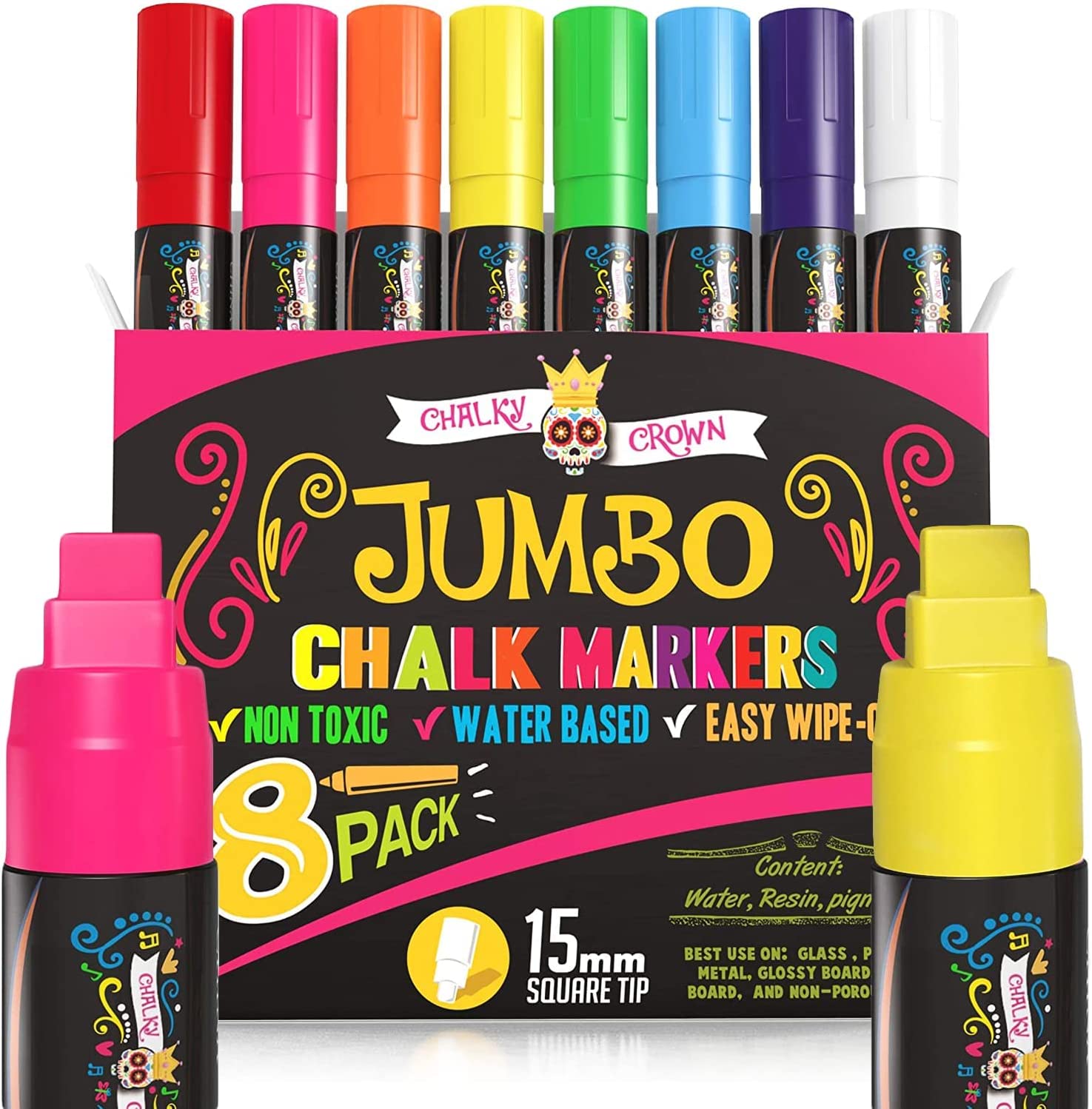 Jumbo Liquid Chalk Markers (8 pack)