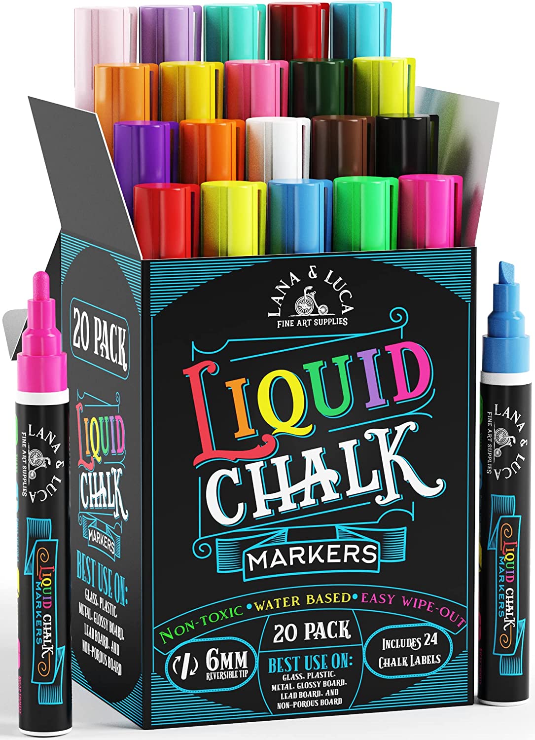 Liquid Chalk Markers (20 Pack) - Lana & Luca