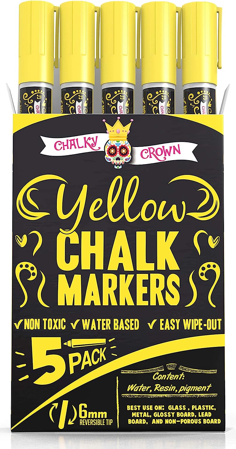 Yellow Liquid Chalk Marker (5 Pack)