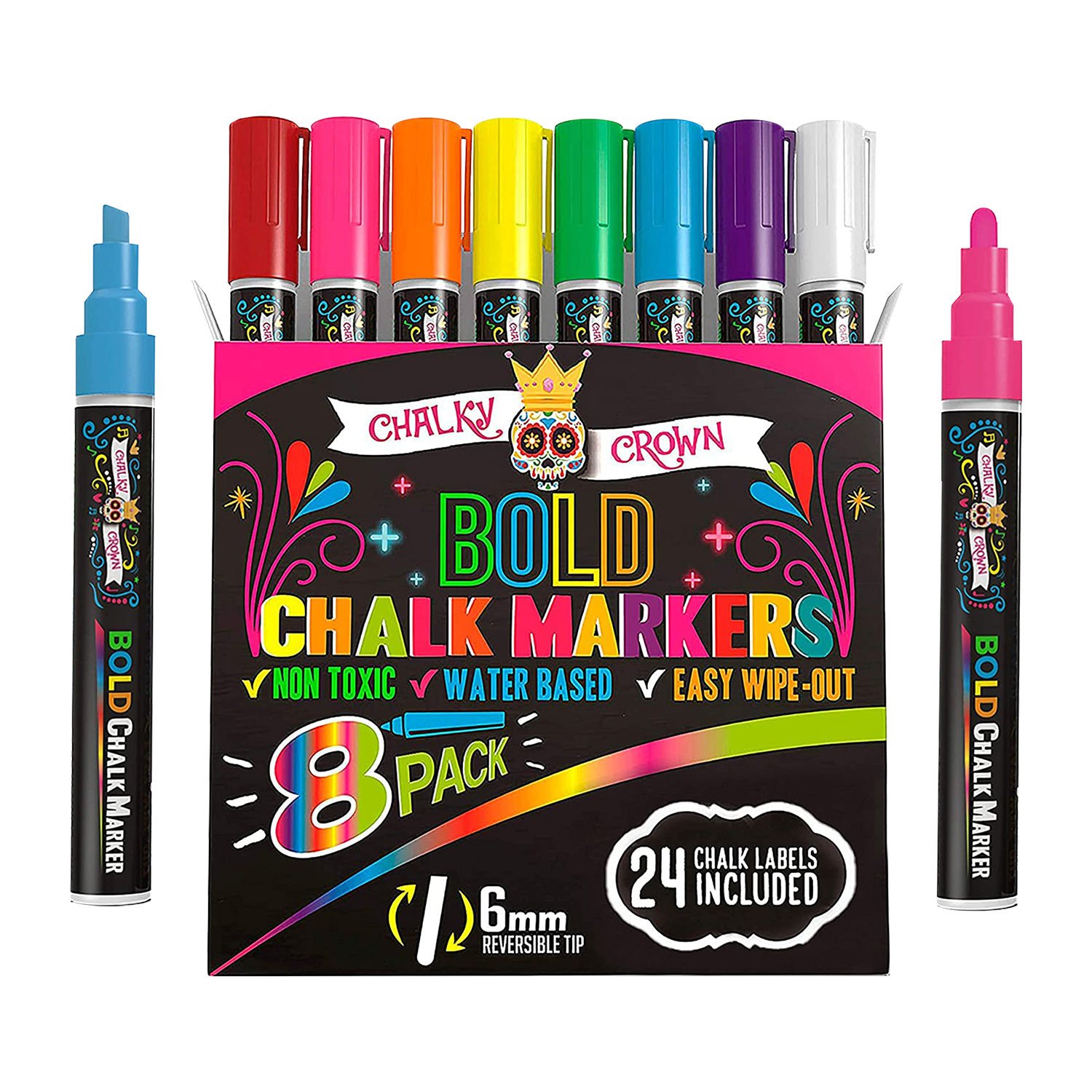 Bold Chalk Markers 6mm (8 Pack)