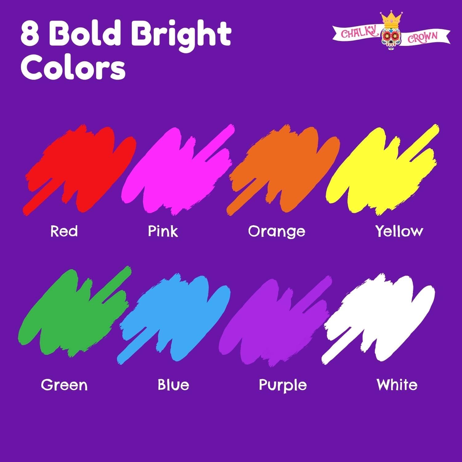 Bold Chalk Markers Fine Tip (8 Pack)