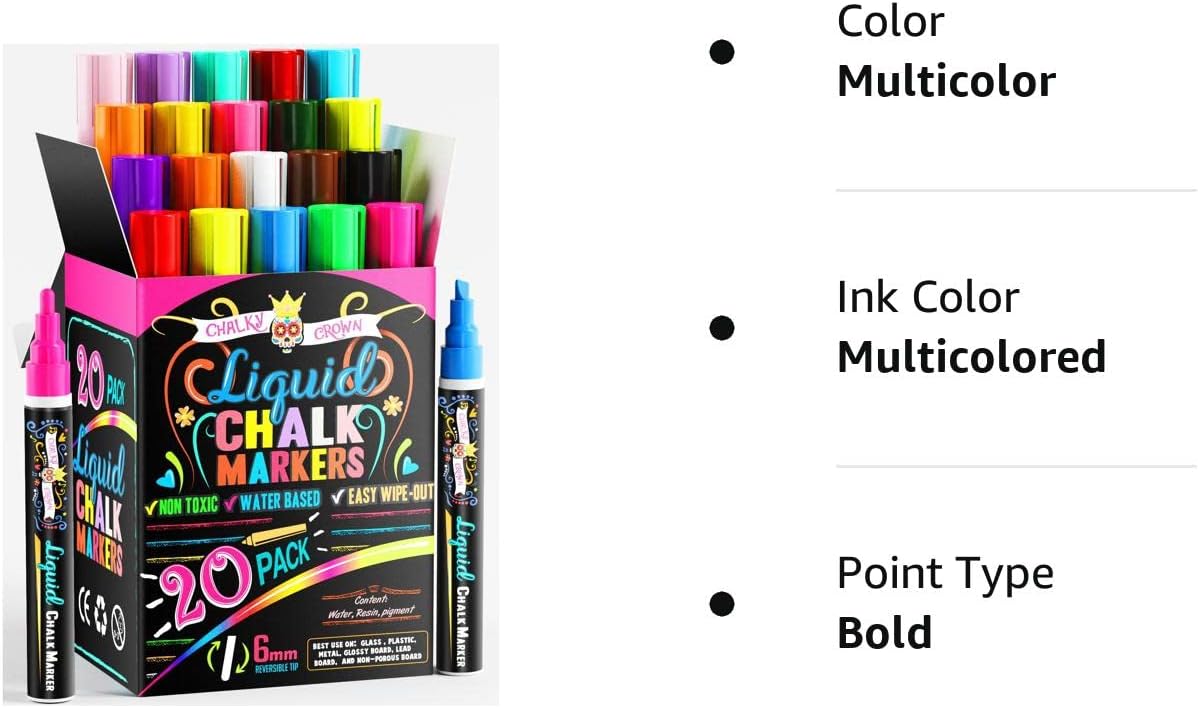 Bold Chalk Markers (20 Pack)