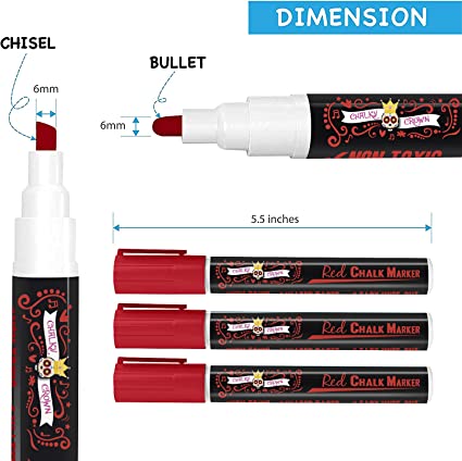 Red Liquid Chalk Marker (5 Pack)