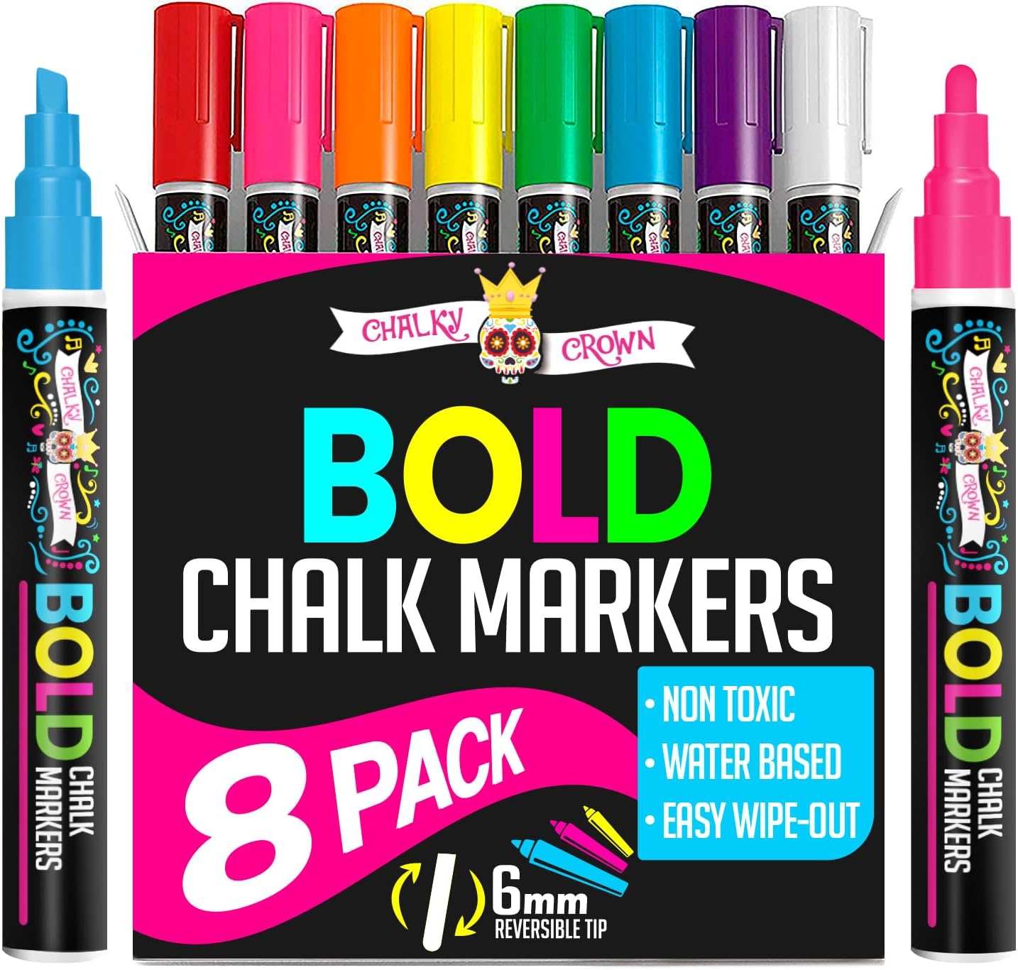 Bold Chalk Markers 6mm (8 Pack)