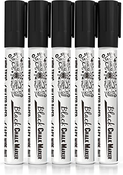 Black Liquid Chalk Marker (5 Pack)