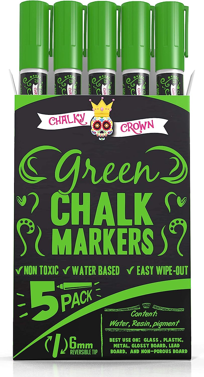 Green Liquid Chalk Marker (5 Pack)