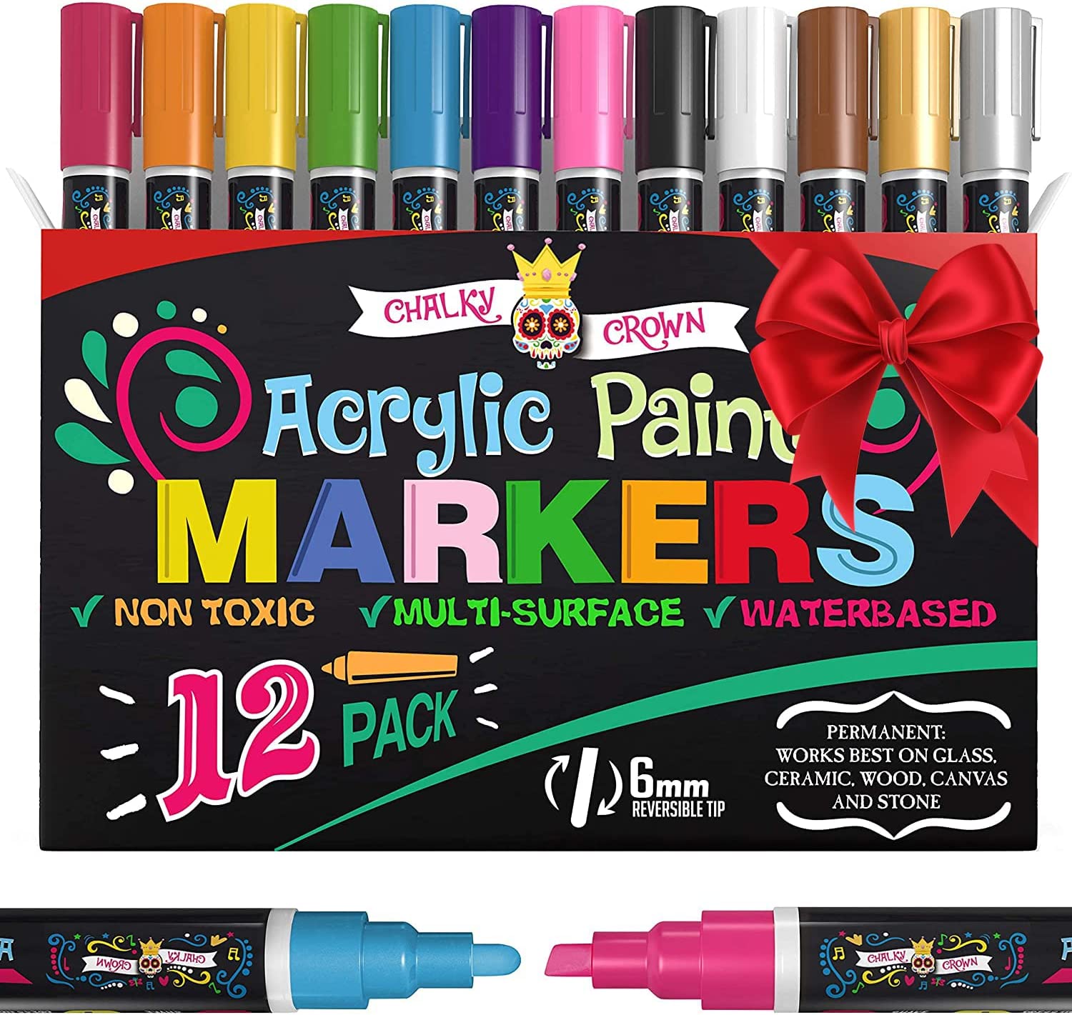 Acrylic Paint Markers - 6mm (12 pack)