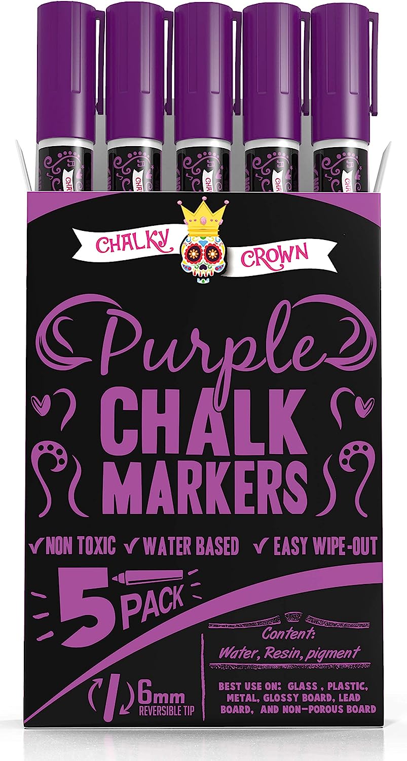 Purple Liquid Chalk Marker (5 Pack)