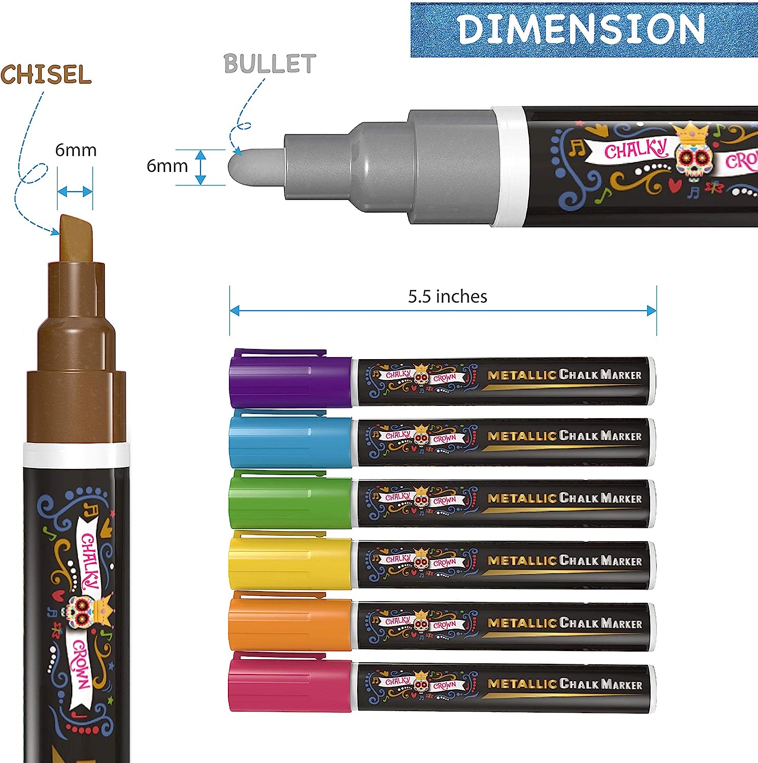 Metallic Marker, Dry Erase Marker, Chalk Ink Marker Pen, Glass Marker, Wet  Erase Markers, 8 Pack Markers -  Hong Kong