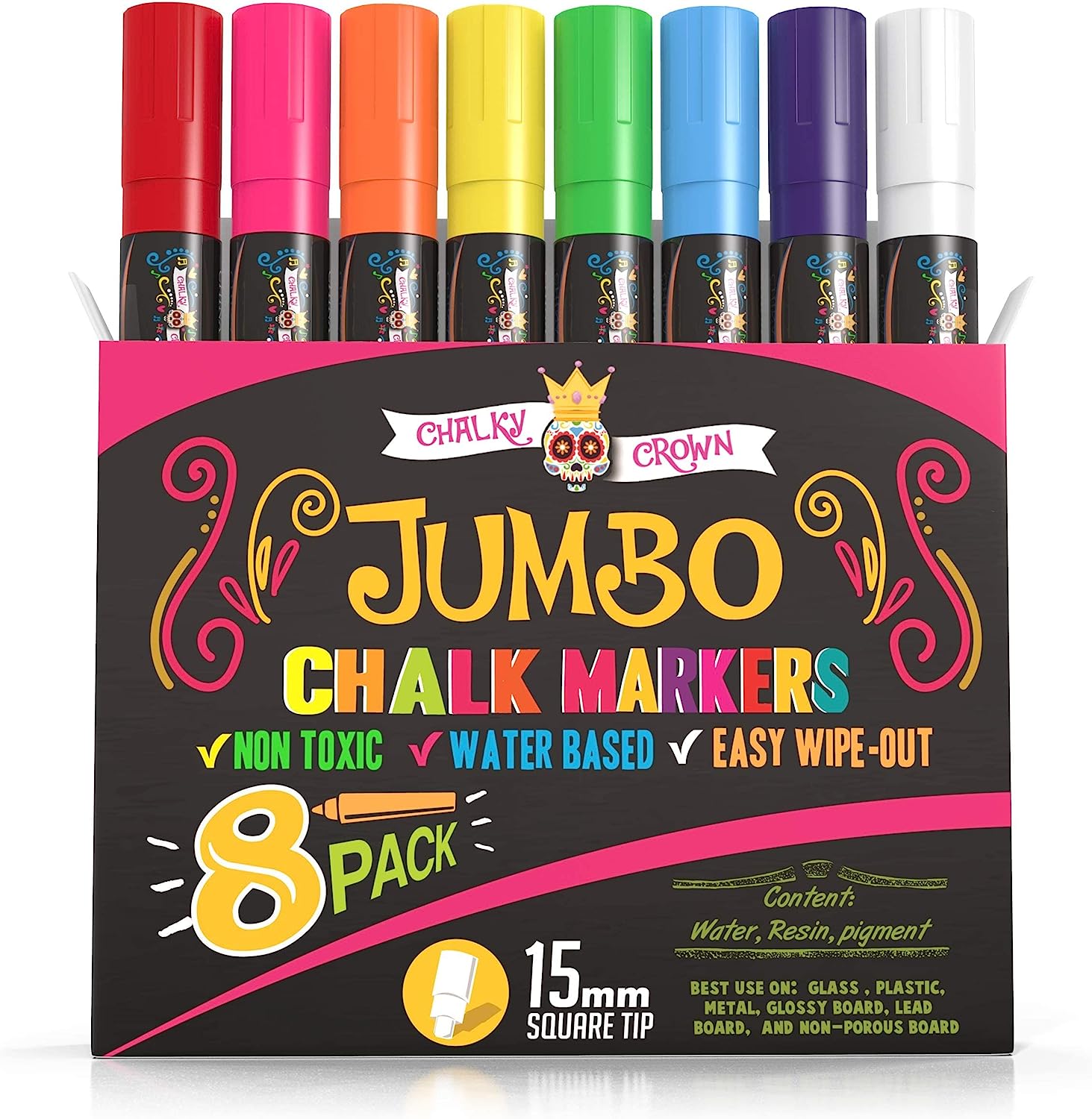 Jumbo Liquid Chalk Markers (8 pack)