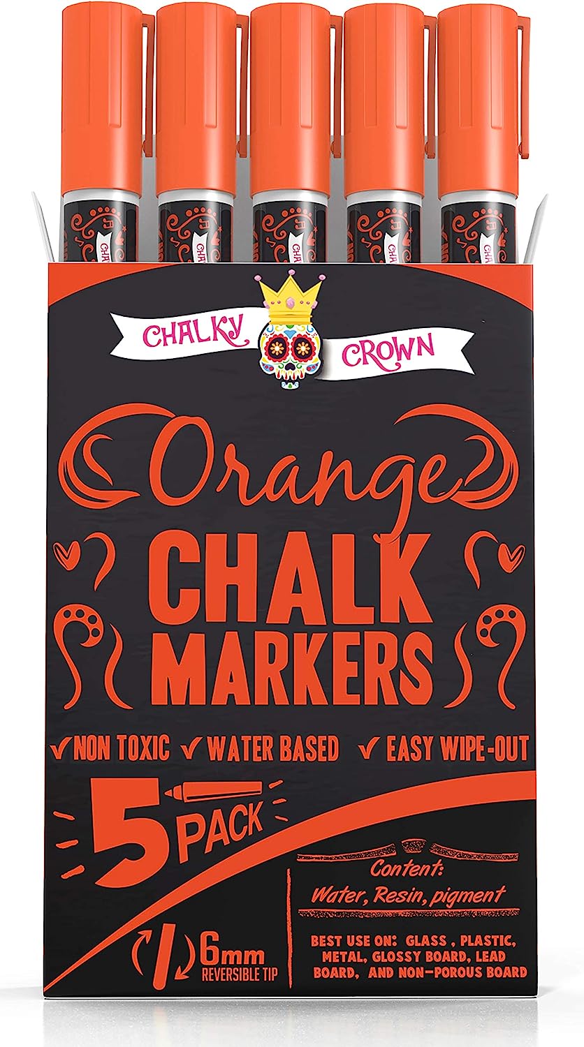 Orange Liquid Chalk Marker (5 Pack)