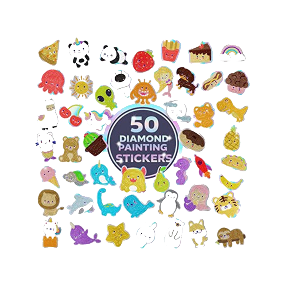 Kawaii Diamond Painting Stickers (50 Pcs)